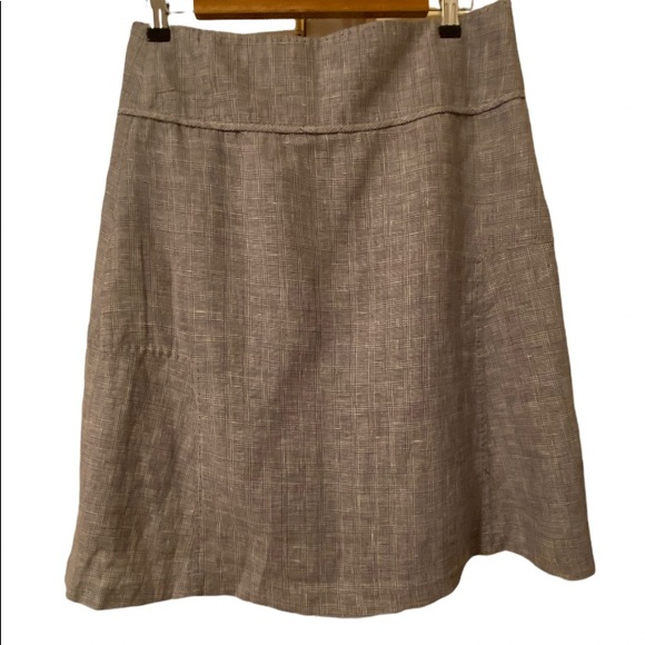 Cassis linen plaid skirt size 4 - Picture 3 of 8